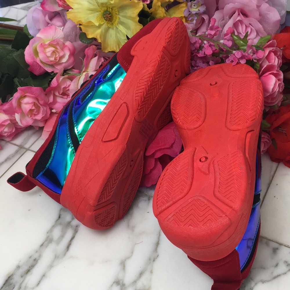 Sneakers Platform Chunky Trendy Red NWT ALL SIZES - Picture 8 of 8